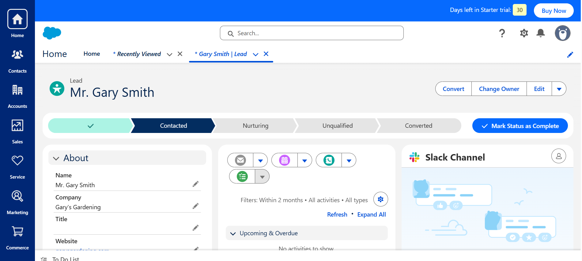 Salesforce CRM let me add leads manually with easy. All you need to do is open the "Leads" tab, and fill in important details