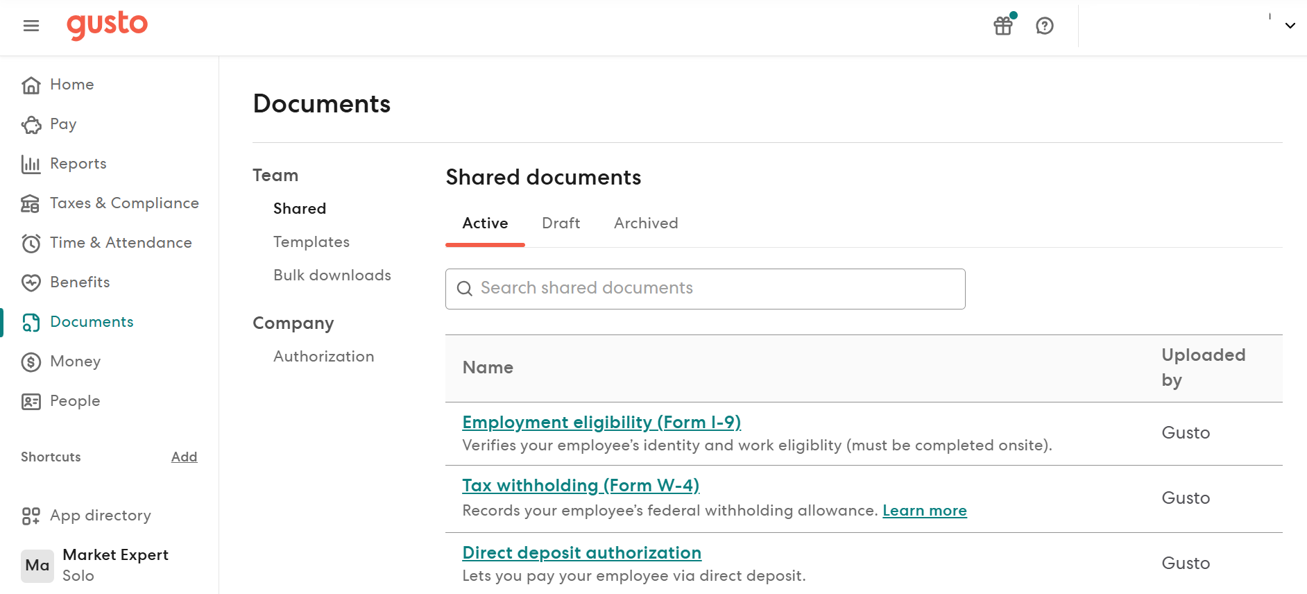 Gusto lets you manage health benefits, Solo plans and commuter schemes from its user friendly Benefits tab
