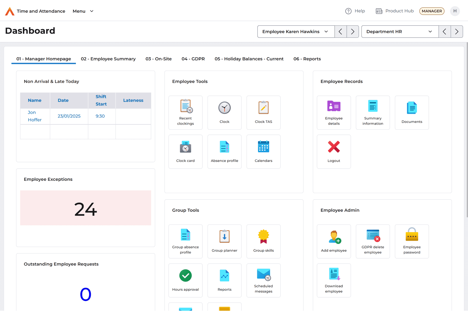 OneAdvanced's central dashboard lets you manage a range of processes in a couple of taps