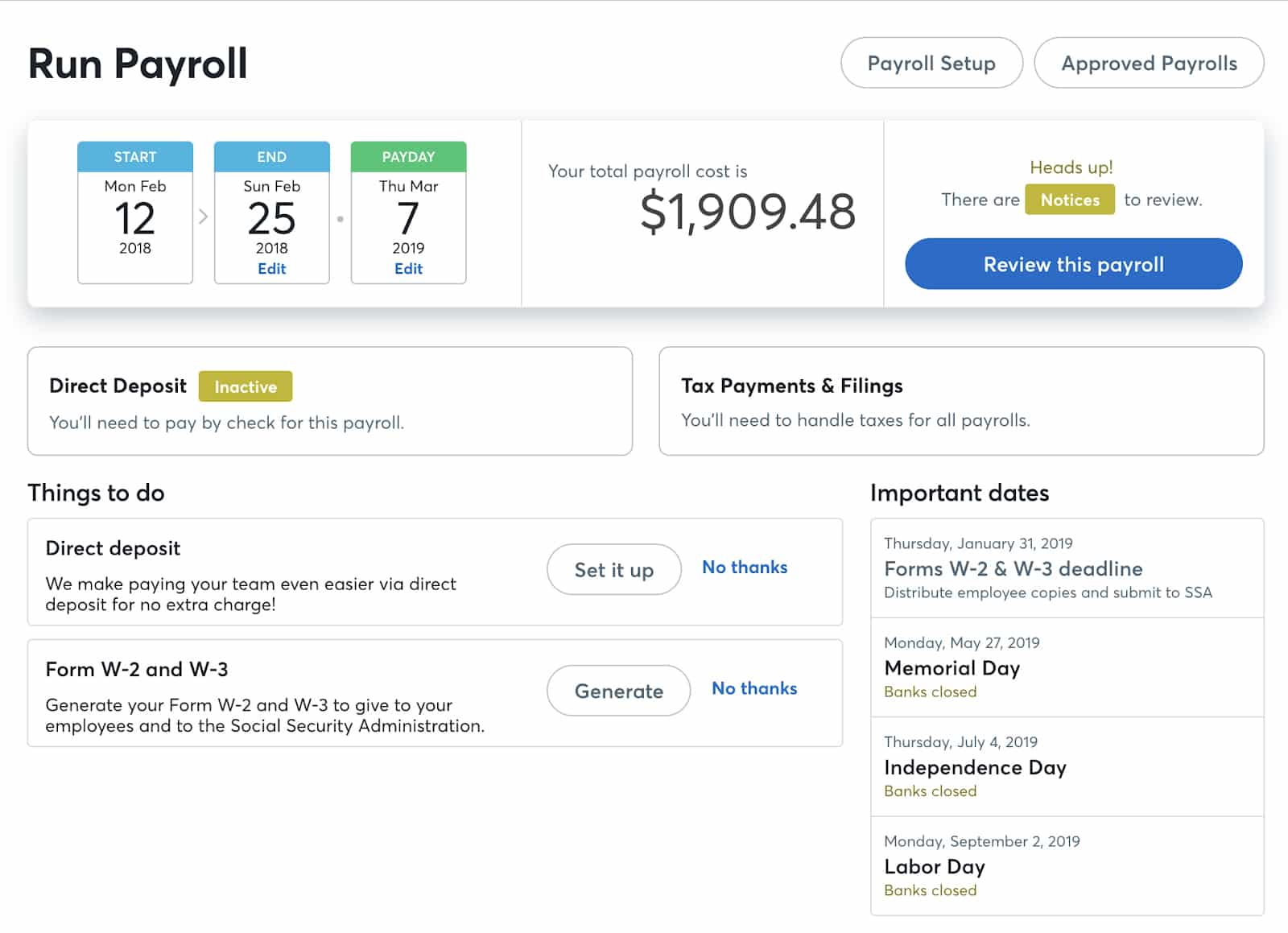 wave payroll dashboard