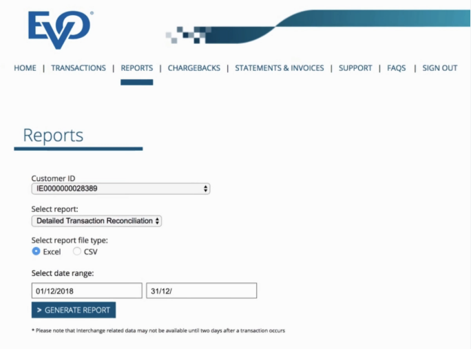 Handepay reporting features
