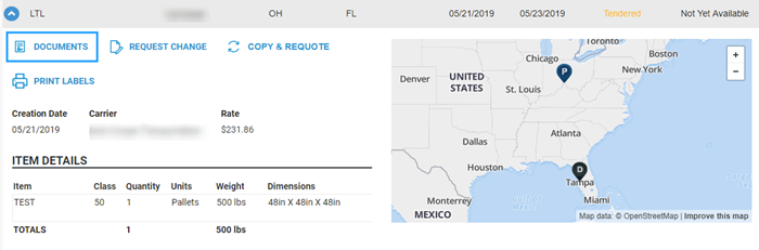 load board documents inside TQL