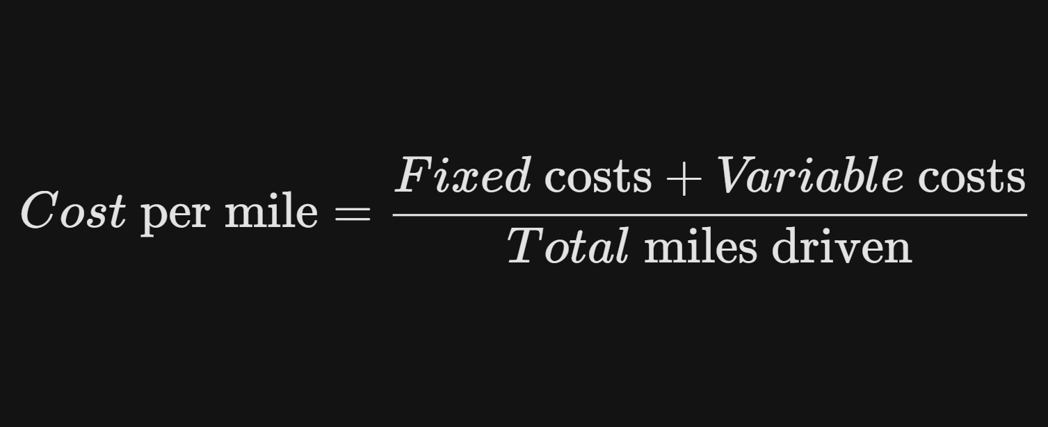 cost per mile calculation