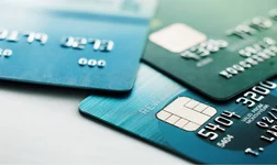 Selective focus credit card payment with close up shot.