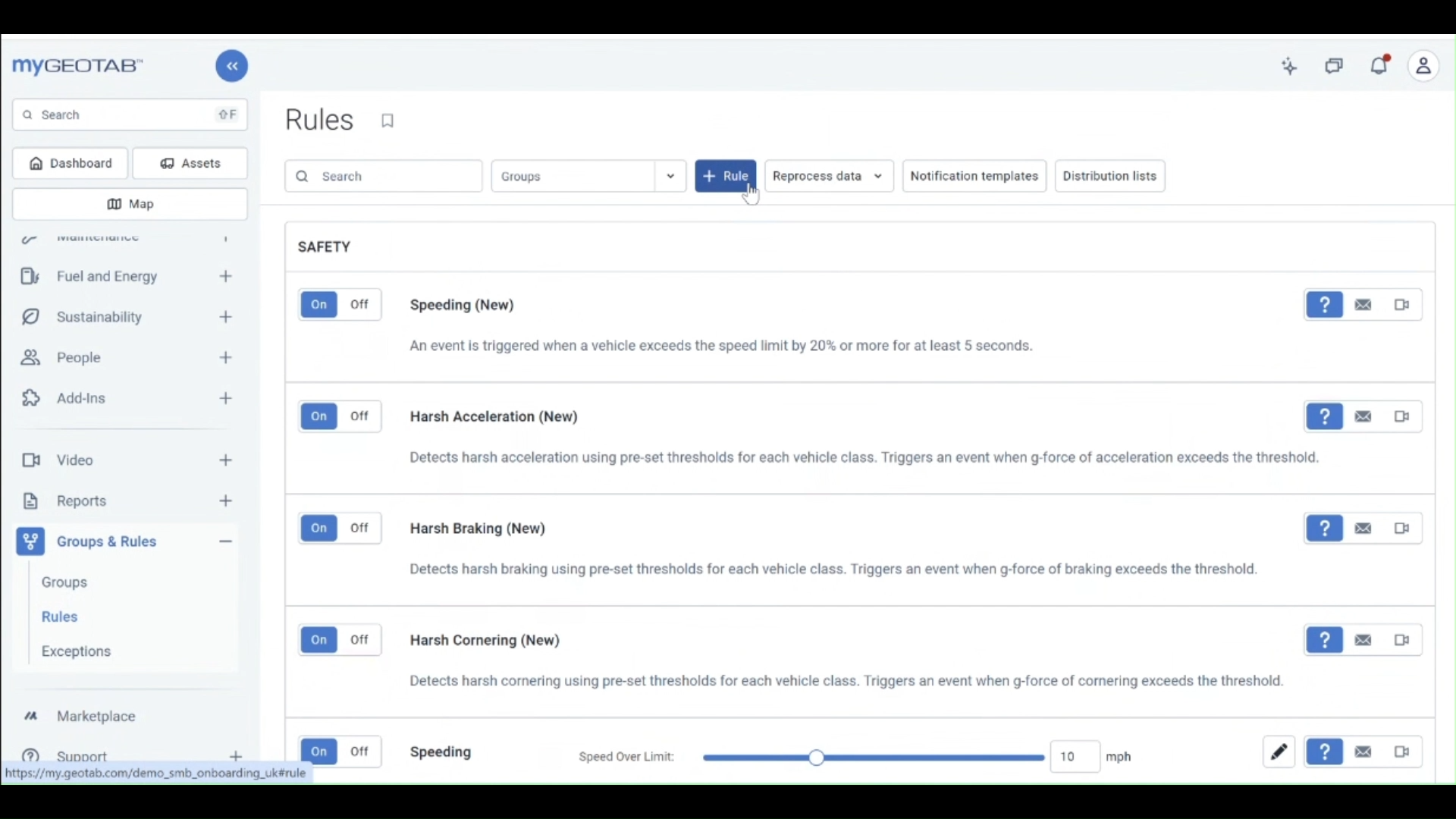 collision risk in Geotab