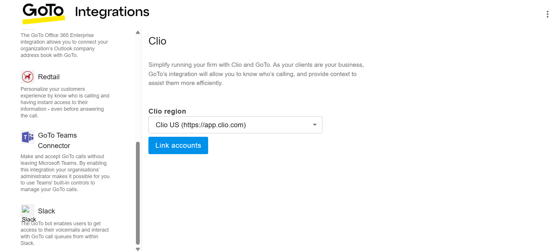 integrations with goto connect