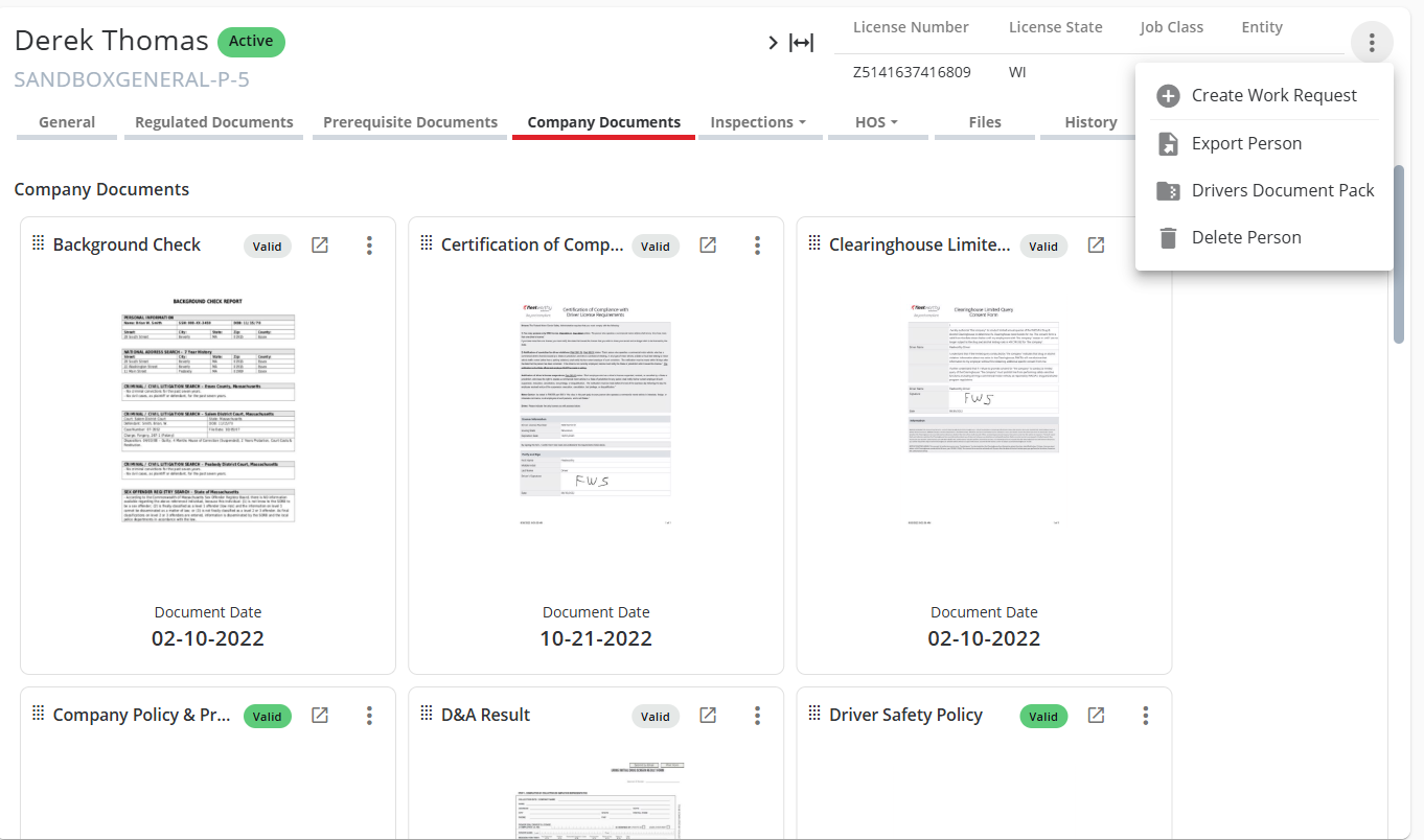 person documents in fleetworthy