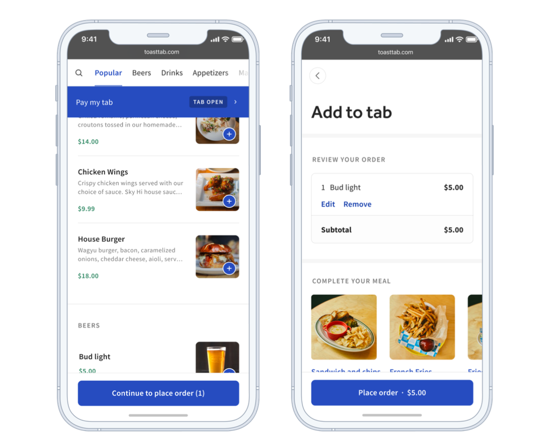 Toast Mobile Order & Pay app for customers