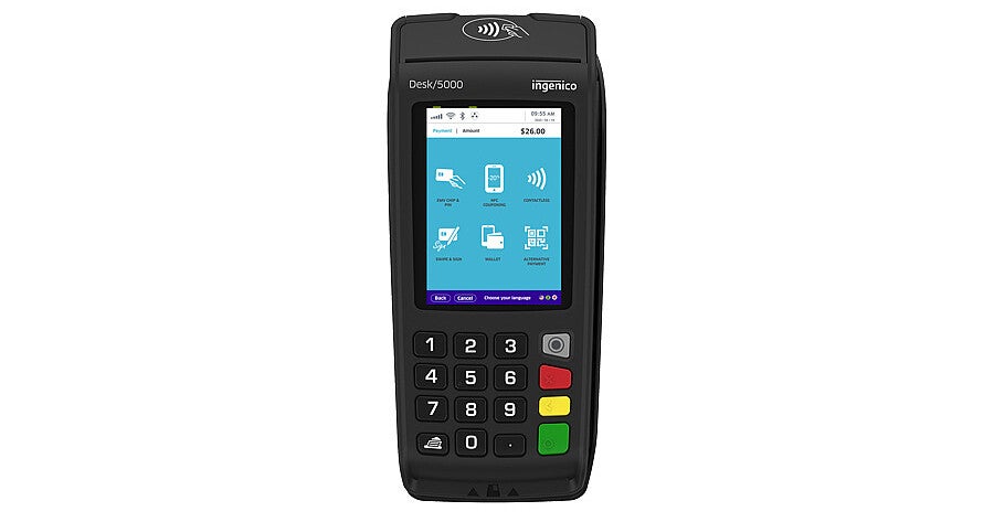 Worldpay's Ingenico Desk 5000 card terminal