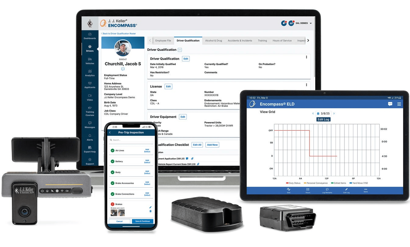 JJ Keller encompass software and hardware
