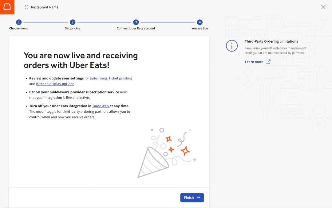 toast integration with uber eats
