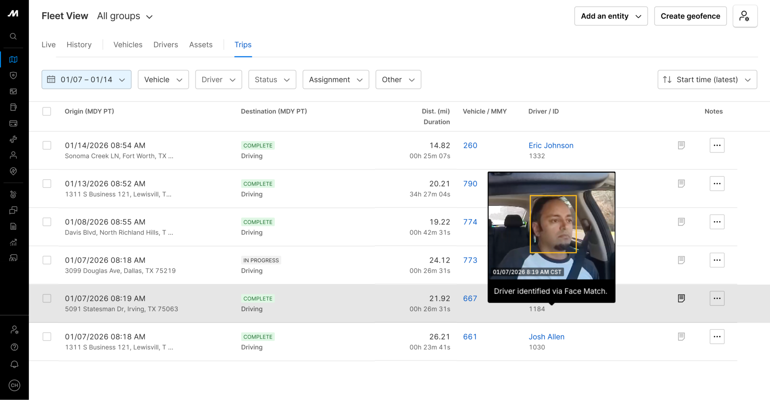 motive's face match tool