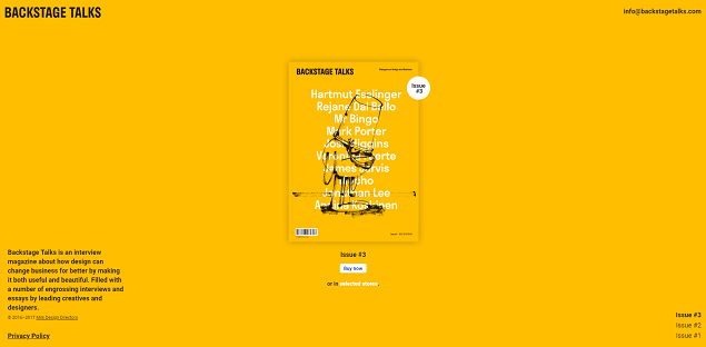 Backstage Talks design magazine