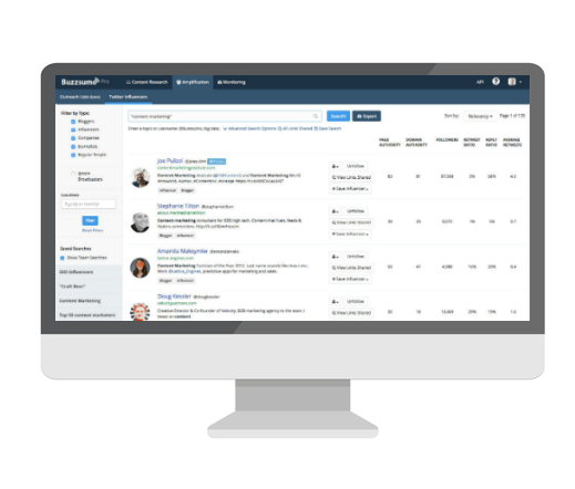 Buzzsumo interface