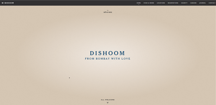Restaurant website design Dishoom